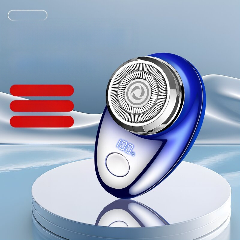 FH061-2 Φορητός ηλεκτρικός ξυριστήρας με 1 περιστρεφόμενη κεφαλή, LED οθόνη, αποσπώμενη πλενόμενη κεφαλή, ενσωματωμένη μπαταρία, αυτονομία 40 λεπτών