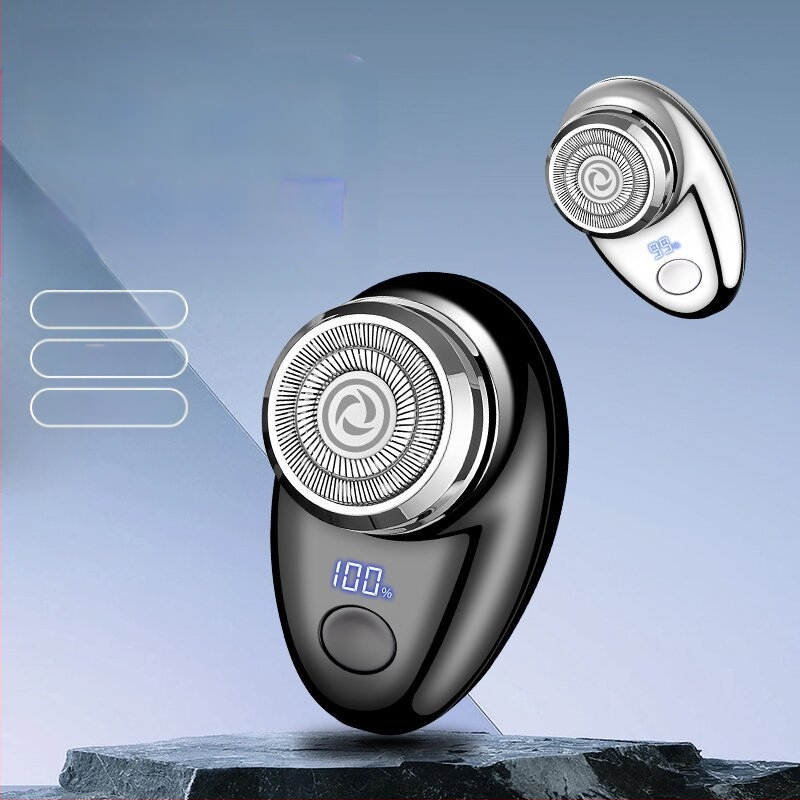 FH061-2 Φορητός ηλεκτρικός ξυριστήρας με 1 περιστρεφόμενη κεφαλή, LED οθόνη, αποσπώμενη πλενόμενη κεφαλή, ενσωματωμένη μπαταρία, αυτονομία 40 λεπτών