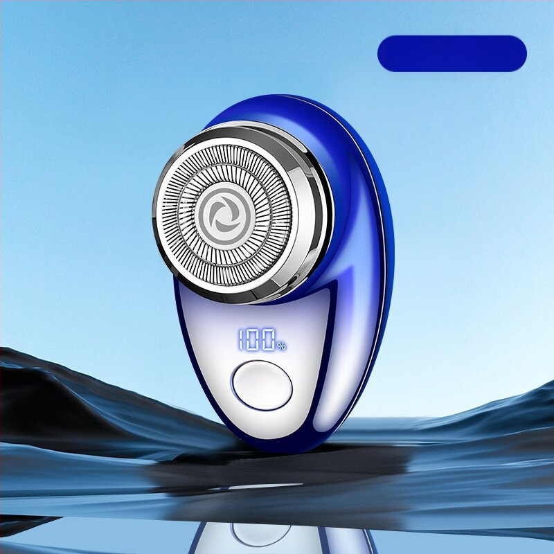 FH061-2 Φορητός ηλεκτρικός ξυριστήρας με 1 περιστρεφόμενη κεφαλή, LED οθόνη, αποσπώμενη πλενόμενη κεφαλή, ενσωματωμένη μπαταρία, αυτονομία 40 λεπτών