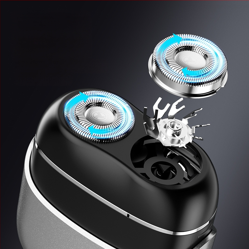 Ηλεκτρική ξυριστική μηχανή IPX7 για ολόκληρο σώμα, αδιάβροχη, περιστροφική κεφαλή με δύο λεπίδες, ενσωματωμένη μπαταρία 1200–2000 mAh, αυτονομία 60 λεπτών, επαναφορτιζόμενη