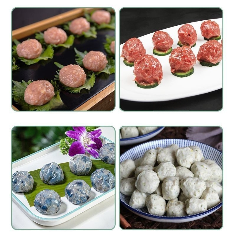 Metalo forma mėsos kukuliukams ir žuvies kukuliukams, neįprastos formos, šiuolaikiško minimalistinio stiliaus