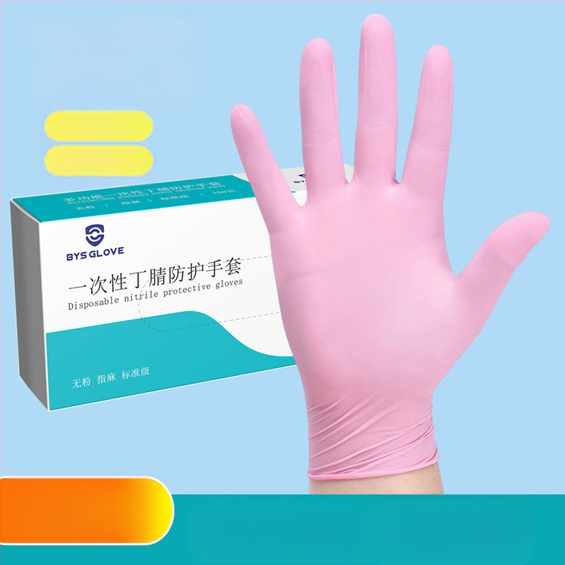 Vienkartinės nitrilo pirštinės, atsparios rūgštims ir šarmams, neslidžios, maisto kokybės, tinka grožio salonams ir maisto perdirbimui