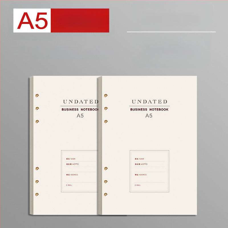 B5 atjaunojamais kodols ar biezām līnijām, 100 lapām, saderīgs ar 6 un 9 caurumiem, iekšējās lapas no Forest papīra