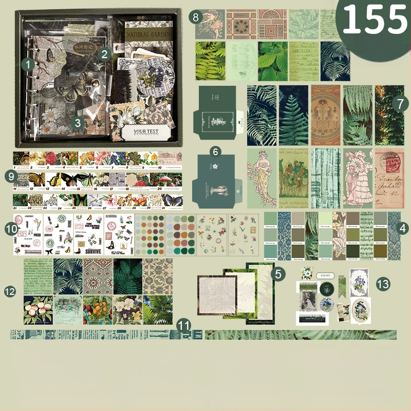 Σετ planner με ρετρό στυλ σε κουτί δώρου για παιδιά – Δώρο γενεθλίων, για εκπαιδευτικά μαθήματα και για τελετές αποφοίτησης