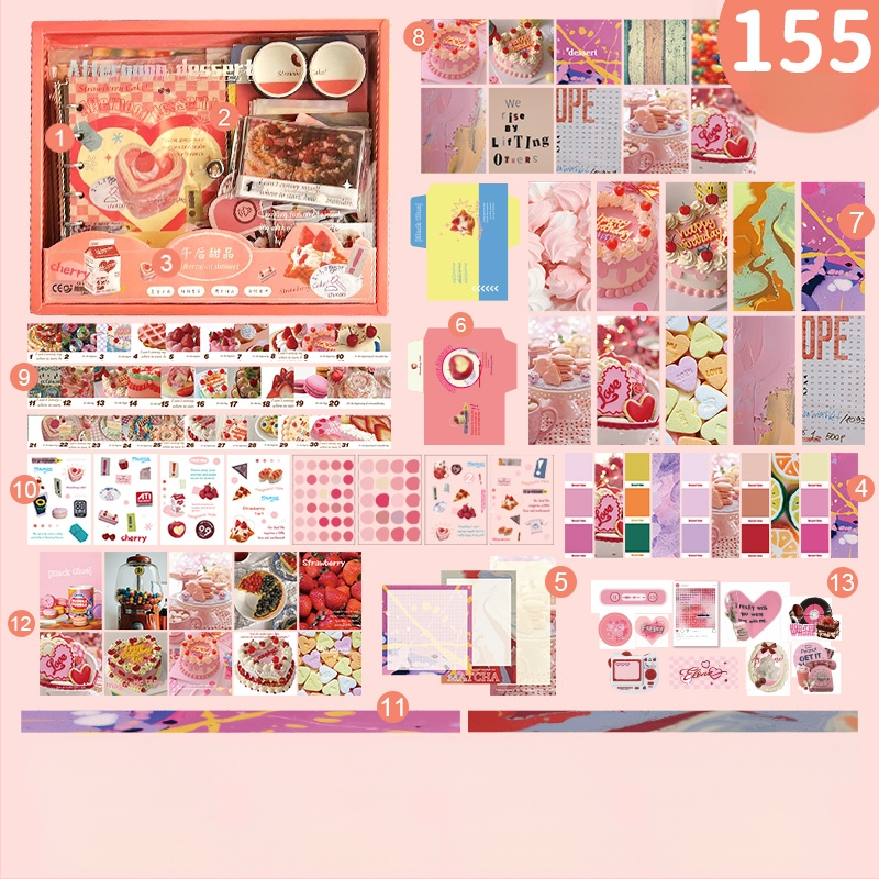 Σετ planner με ρετρό στυλ σε κουτί δώρου για παιδιά – Δώρο γενεθλίων, για εκπαιδευτικά μαθήματα και για τελετές αποφοίτησης