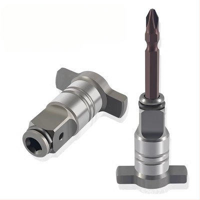 Адаптерна глава за електрически гаечен ключ със квадратен вал, двойни магнитни пневматични съединители, конструкция от алуминий и чугун