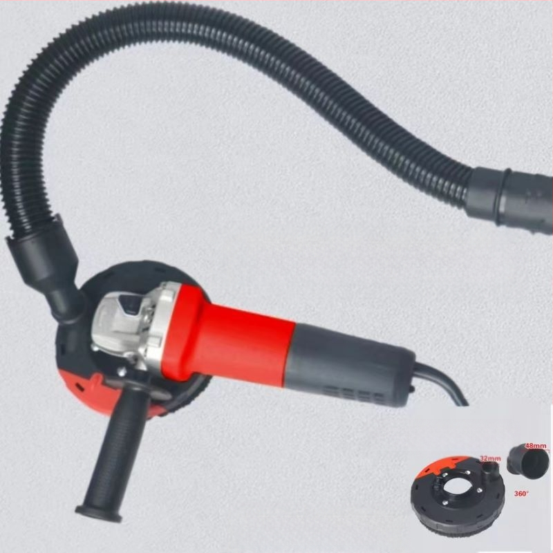 Прахозащитен кожух за ъглошлайф със сменяем въртящ се ъглов свързвач, пластмаса