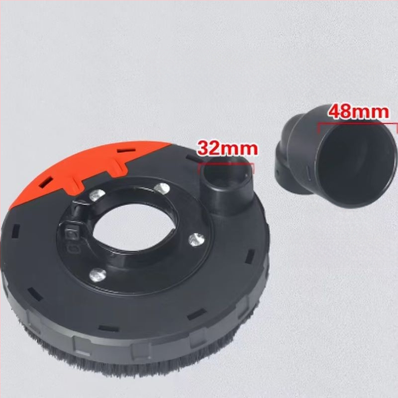 Прахозащитен кожух за ъглошлайф със сменяем въртящ се ъглов свързвач, пластмаса