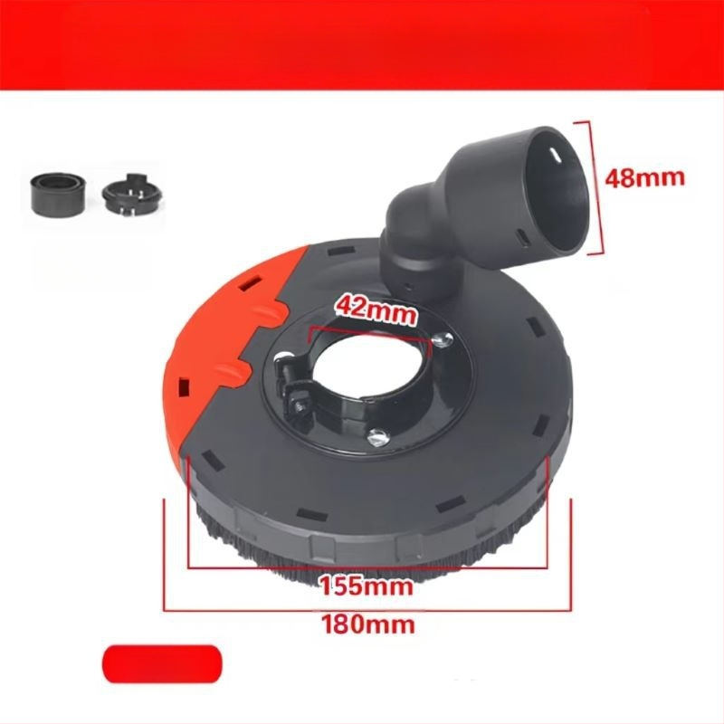 Прахозащитен кожух за ъглошлайф със сменяем въртящ се ъглов свързвач, пластмаса