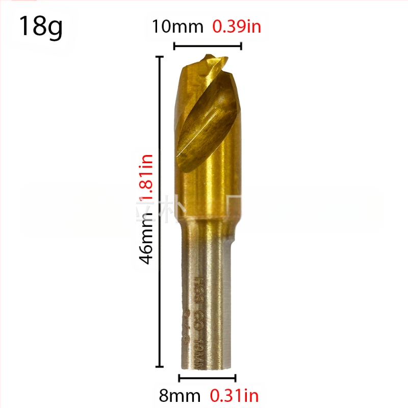 Liberty Дриль бит за точково заваряване с титаново покритие върху високоскоростна стомана, с прав штифт, съдържа кобалт – за премахване на заваръчни точки по автомобилна ламарина
