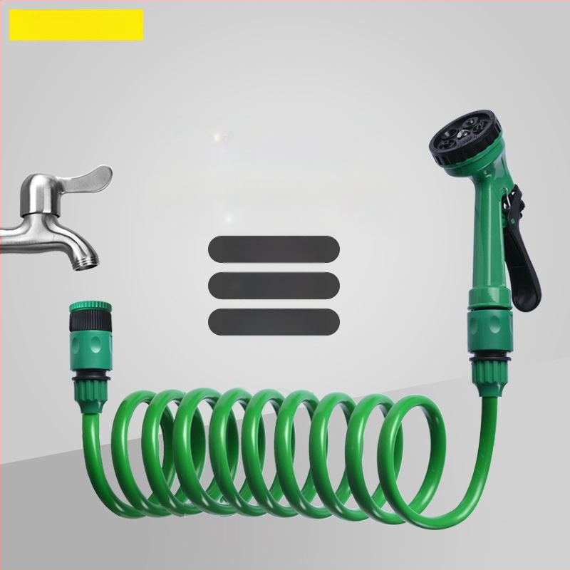 Beauty quality Teleskopiska atsperes ūdens šļūtene ar 5 funkciju izsmidzināšanai, EVA sprādzienizturīgs caurule, pieslēdz pie krāna