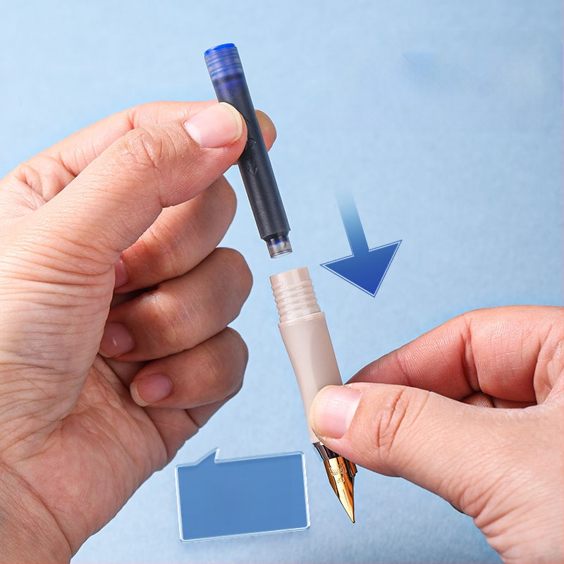 Fontaninis rašiklis su kartridžo įdėklu, EF nib, iridijos galas, magnetinis dangtelis, Space Storage Warehouse modelis