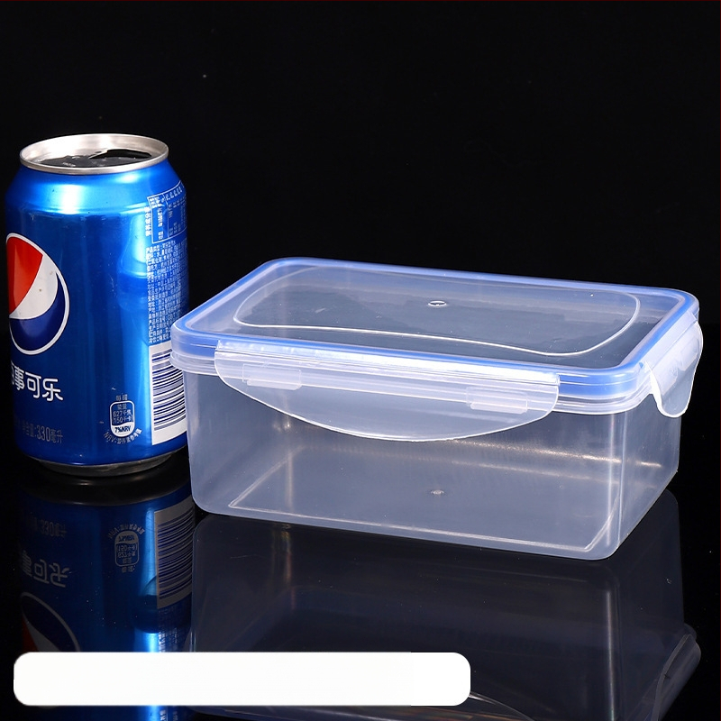 Plastična pravokutna kutija za skladištenje s poklopcem, mikrovalno sigurna, kapacitet 2,1–3 L