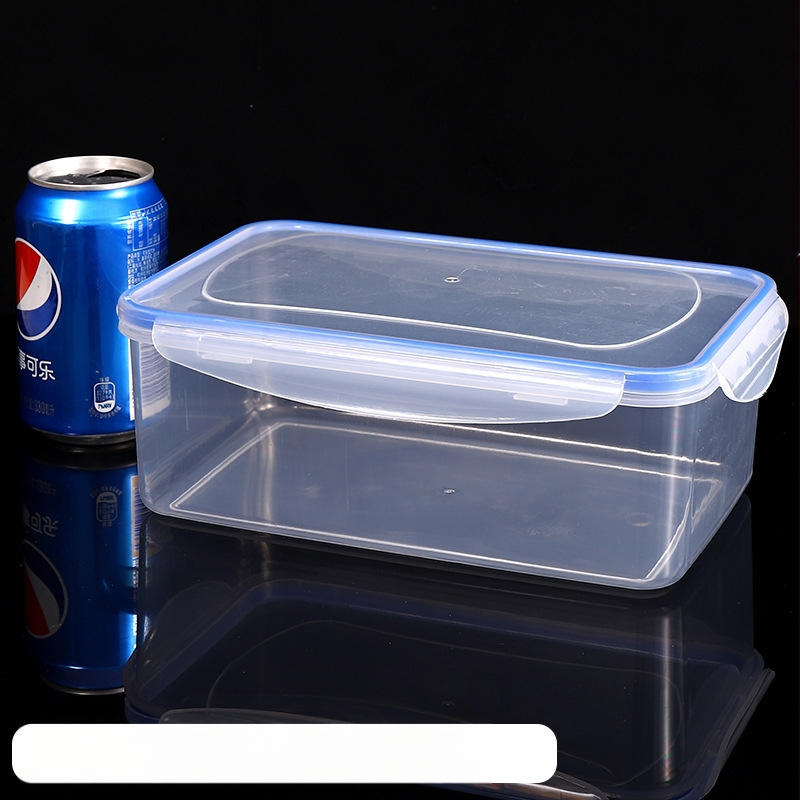 Plastična pravokutna kutija za skladištenje s poklopcem, mikrovalno sigurna, kapacitet 2,1–3 L