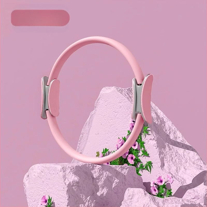 Pilates žiedas – TPE medžiaga – Flame prekės ženklas – kojų pasipriešinimo pratimai – nugaros raumenų treniruotė