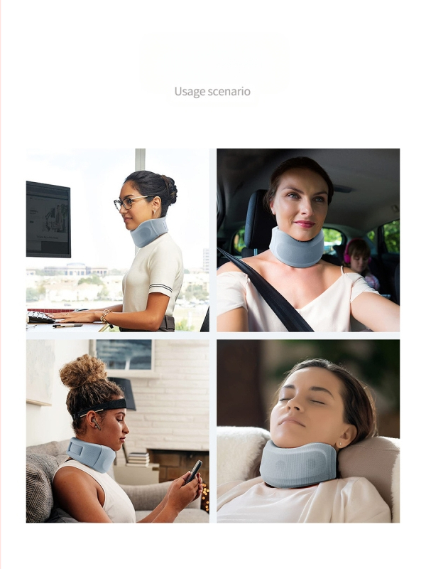 Шина за врата, дишаща нейлонова ледена коприна и гъба, триизмерна цервикална тракция, модел YF-JZ026