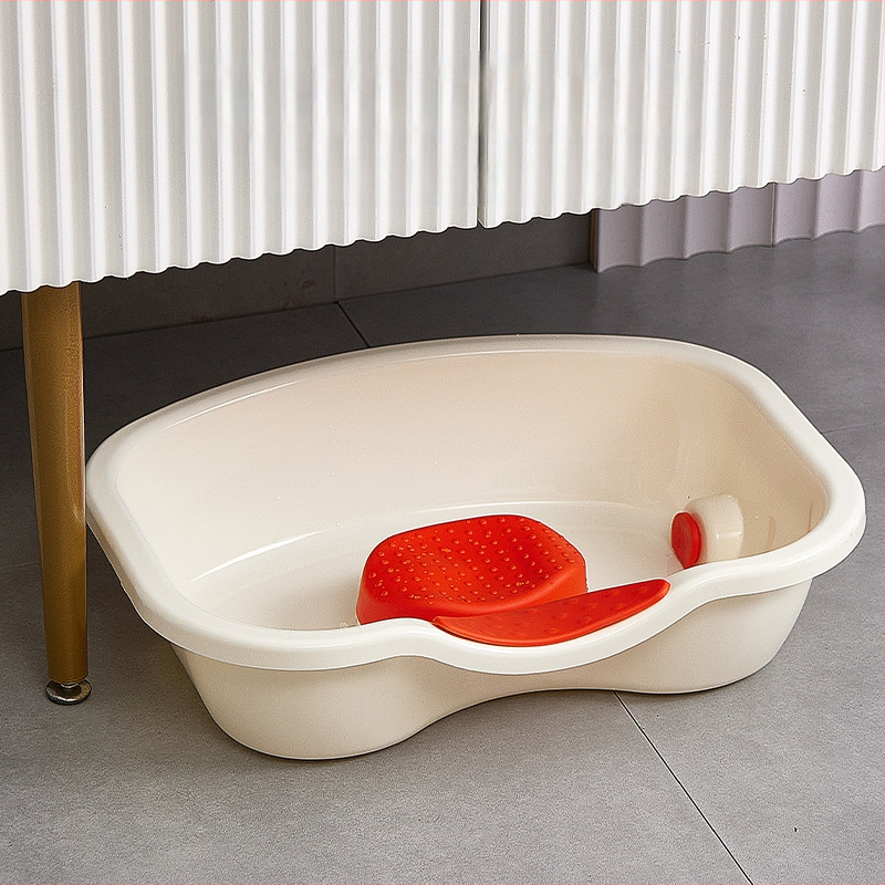 Οικιακή λεκάνη για λούσιμο μαλλιών για ασθενείς σε κρεβάτι και εγκύους · επίπεδη τοποθέτηση · PP υλικό