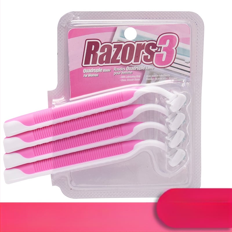 Maifeng γυναικεία ξυριστική μηχανή σώματος, χειροκίνητη, σετ 4 τεμάχια, λεπίδα από ανοξείδωτο ατσάλι με 3 στρώσεις