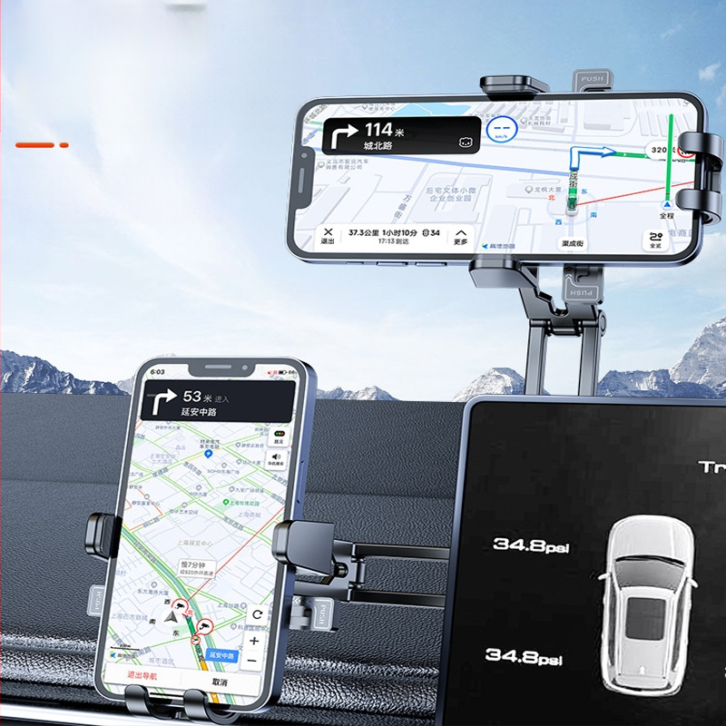 Δοχείο στήριξης πλοήγησης κινητού αυτοκινήτου από κράμα αλουμινίου, καθολική εγκατάσταση με κόλλα, για κεντρική κονσόλα