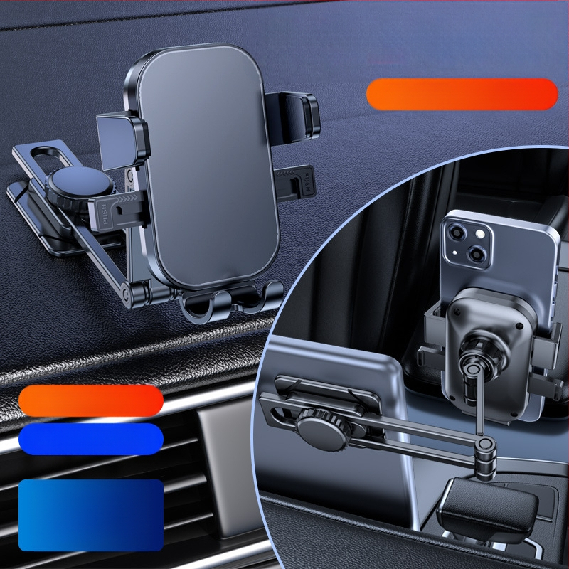 Δοχείο στήριξης πλοήγησης κινητού αυτοκινήτου από κράμα αλουμινίου, καθολική εγκατάσταση με κόλλα, για κεντρική κονσόλα