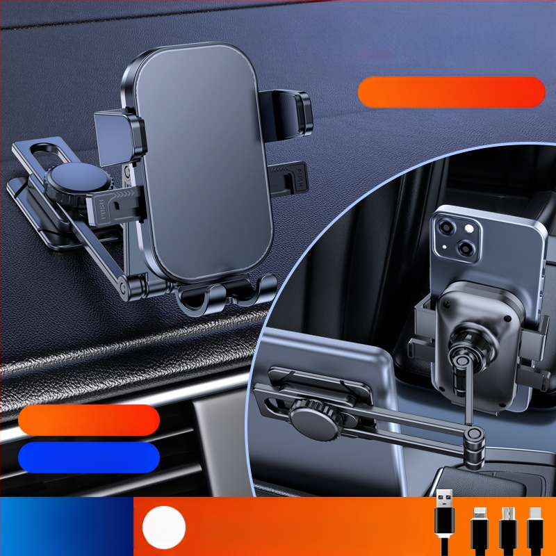 Δοχείο στήριξης πλοήγησης κινητού αυτοκινήτου από κράμα αλουμινίου, καθολική εγκατάσταση με κόλλα, για κεντρική κονσόλα