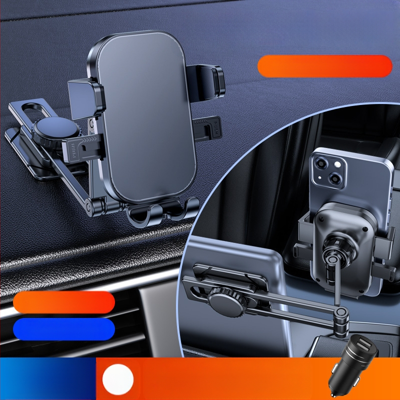 Δοχείο στήριξης πλοήγησης κινητού αυτοκινήτου από κράμα αλουμινίου, καθολική εγκατάσταση με κόλλα, για κεντρική κονσόλα