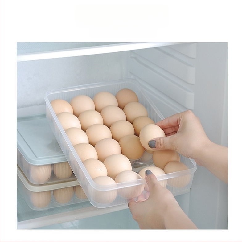 KUCOCO кутия за съхранение на пелмени, многоетажна конструкция, подходяща за пелмени и яйца, за хладилник и фризер, PP материал