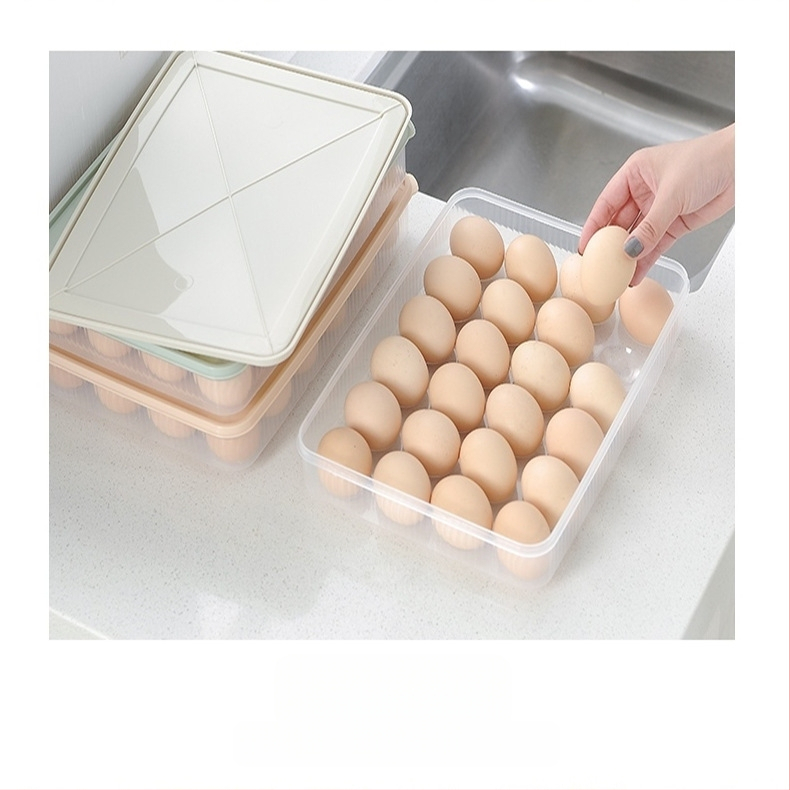 KUCOCO кутия за съхранение на пелмени, многоетажна конструкция, подходяща за пелмени и яйца, за хладилник и фризер, PP материал