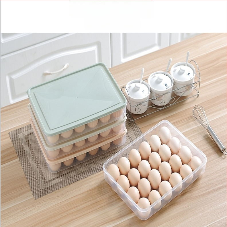 KUCOCO кутия за съхранение на пелмени, многоетажна конструкция, подходяща за пелмени и яйца, за хладилник и фризер, PP материал