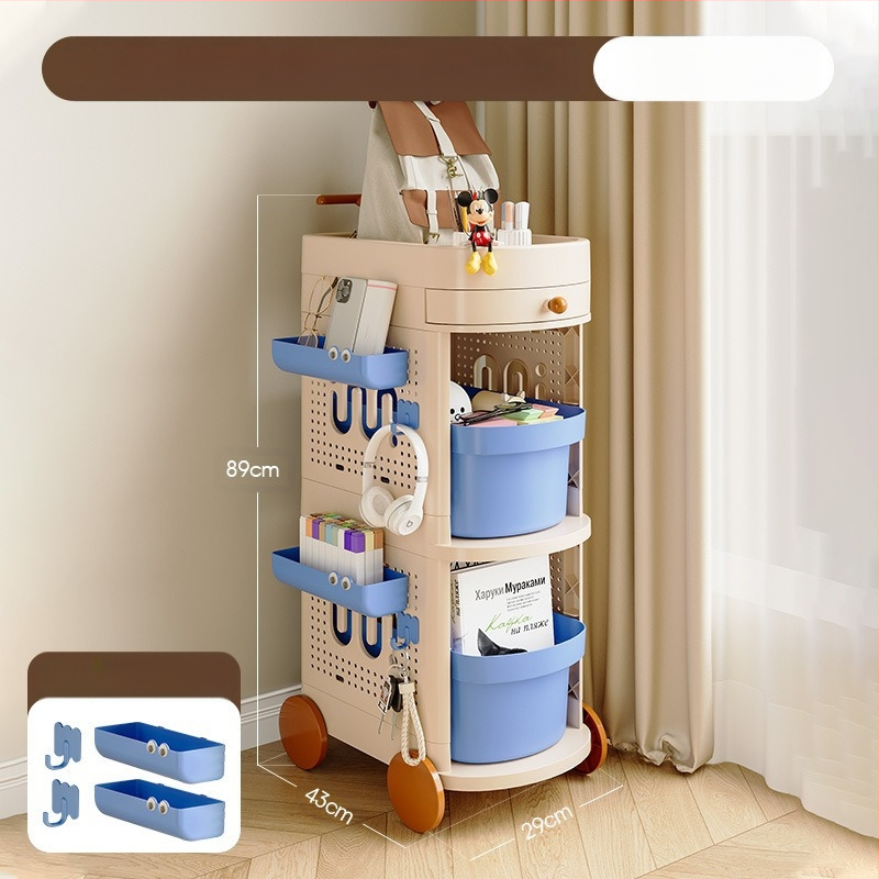 Мобилен шкаф за съхранение под бюрото с чекмеджета, многоетажен, модел SN8821-8823