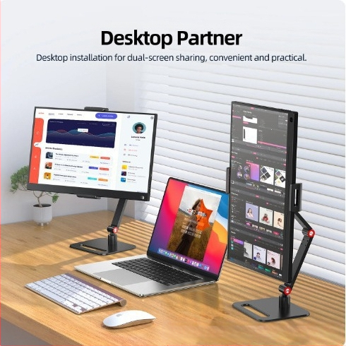 Sulankstomas monitoriaus laikiklis iPadui – nešiojamas išorinis ekranas