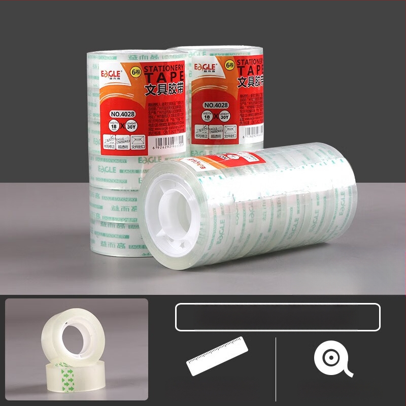 Χειροκίνητος διαφανής κόπτης ταινιών, διανομέας γραφείου μοντέλο T5165AB, πλαστικό, πλάτος ταινίας 12–19 mm, διάμετρος άξονα 1,8 mm, βάρος 0.2 kg