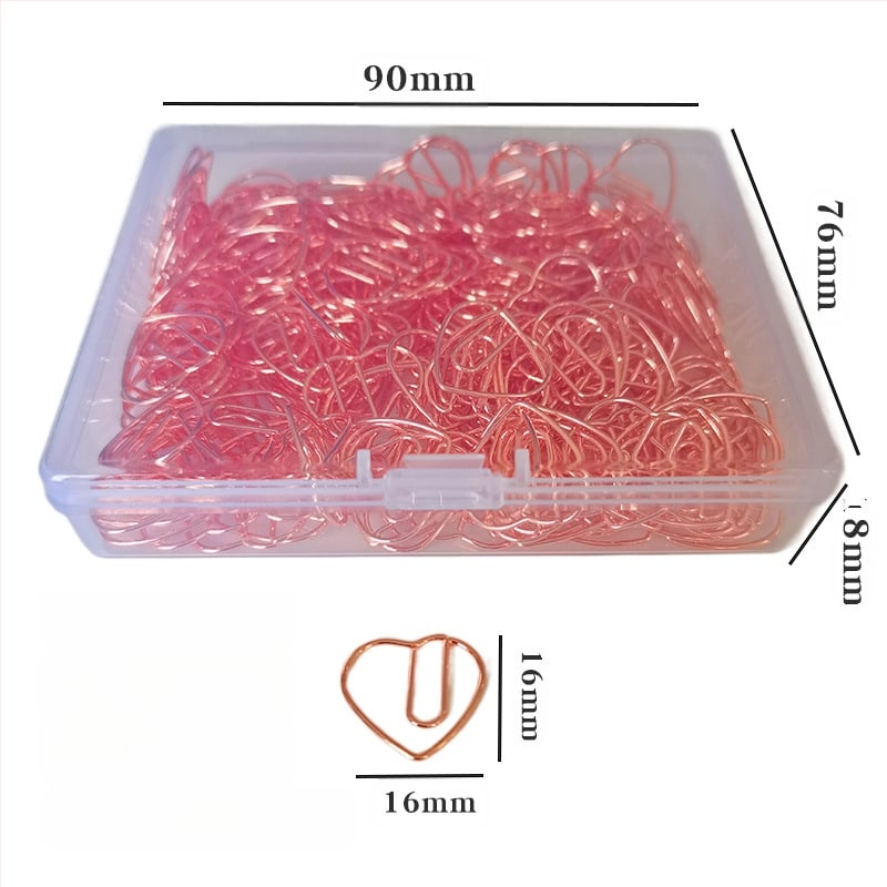 Mini širdies formos popieriaus klipsas – metalinis biuro aksesuaras, dėžutėje pakuotė (Prekės ženklas: Exhibition Giant; Medžiaga: Metalas; Pakuotė: Dėžutė; Modelis: Mini Love Paper Clip)