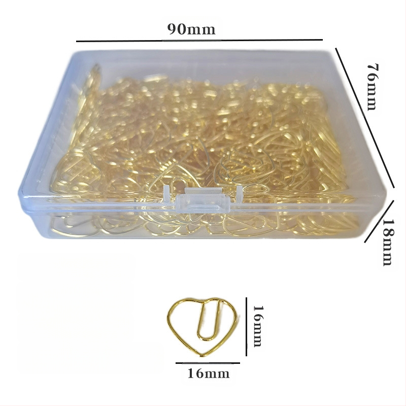 Mini širdies formos popieriaus klipsas – metalinis biuro aksesuaras, dėžutėje pakuotė (Prekės ženklas: Exhibition Giant; Medžiaga: Metalas; Pakuotė: Dėžutė; Modelis: Mini Love Paper Clip)