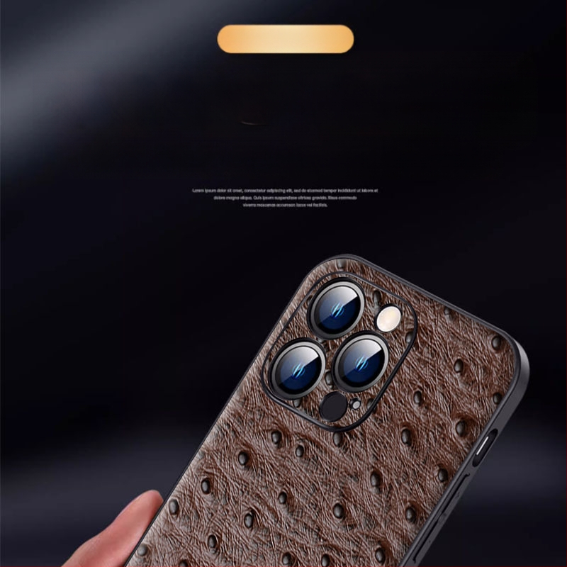 Ādas aizmugurējais vāciņš iPhone 15 Pro/Plus/Pro Max — izturīgs pret kritieniem, biznesa stils, no Wobiloo/Wabiro