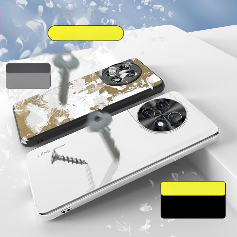 Ochranný kryt pre OnePlus 12/11 sériu, akryl, elektroplatinovaný rám, plný kryt, proti pádu, proti odtlačkom prstov