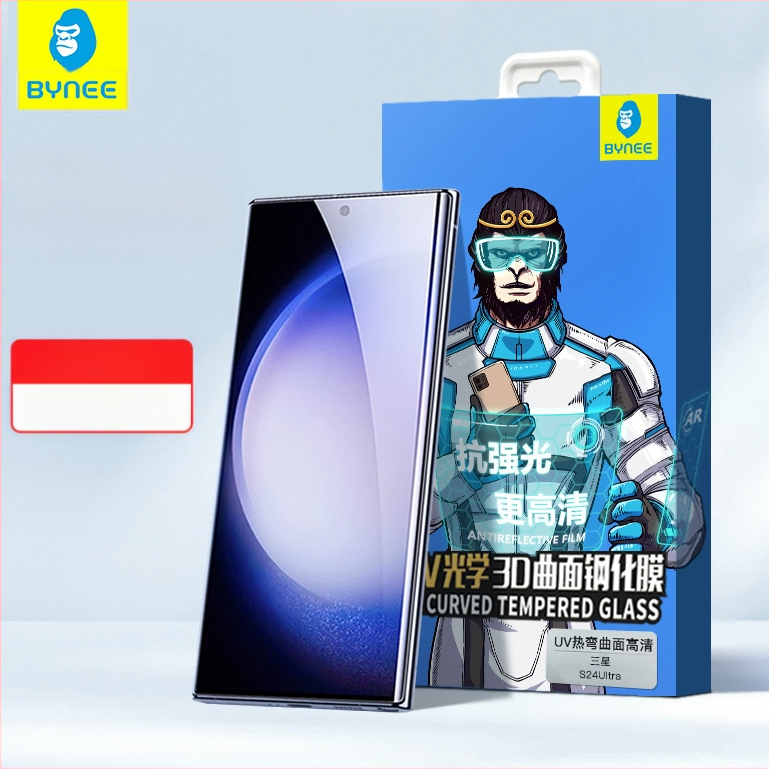 Tempered stiklo priekinio ekrano apsauga Samsung S24 Ultra, suderinama su S23 Ultra/S22 Ultra, HD skaidrumas, UV danga, pirštų atspaudų atsparumas, kritimų apsauga