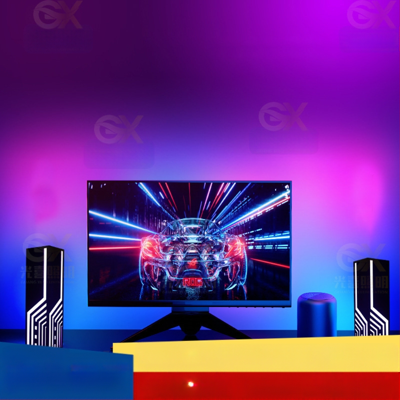 Λάμπα Ατμόσφαιρας RGB για Υπνοδωμάτιο και Γραφείο, Κυβερνοπάνκ Στυλ, USB Τροφοδοσία, Έλεγχος μέσω Εφαρμογής