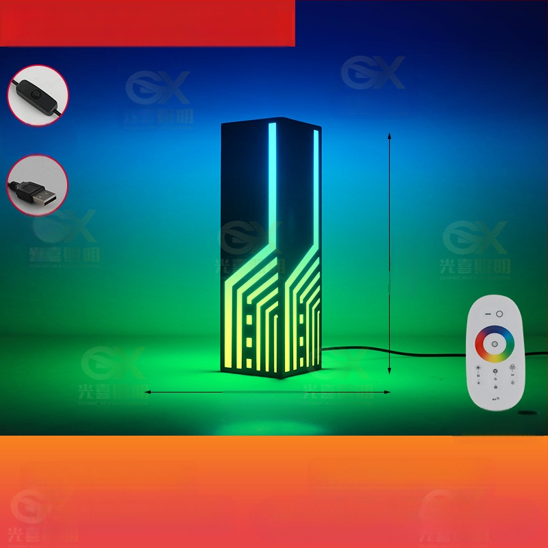 Λάμπα Ατμόσφαιρας RGB για Υπνοδωμάτιο και Γραφείο, Κυβερνοπάνκ Στυλ, USB Τροφοδοσία, Έλεγχος μέσω Εφαρμογής