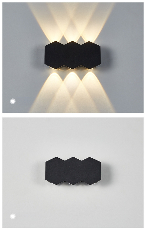 Išorinė LED dviejų galvų sieninė lempa, atspari vandeniui IP65, aliuminio korpusas, 220V, modelis 1083