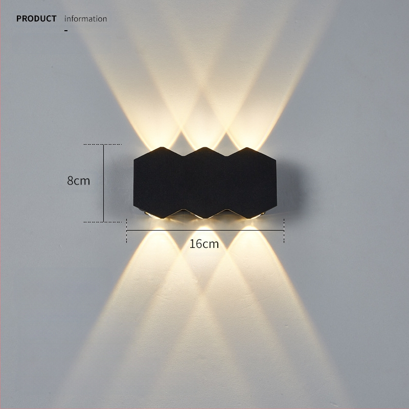 Išorinė LED dviejų galvų sieninė lempa, atspari vandeniui IP65, aliuminio korpusas, 220V, modelis 1083