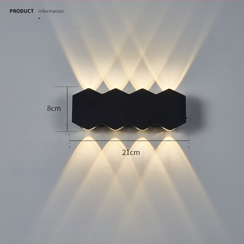 Išorinė LED dviejų galvų sieninė lempa, atspari vandeniui IP65, aliuminio korpusas, 220V, modelis 1083