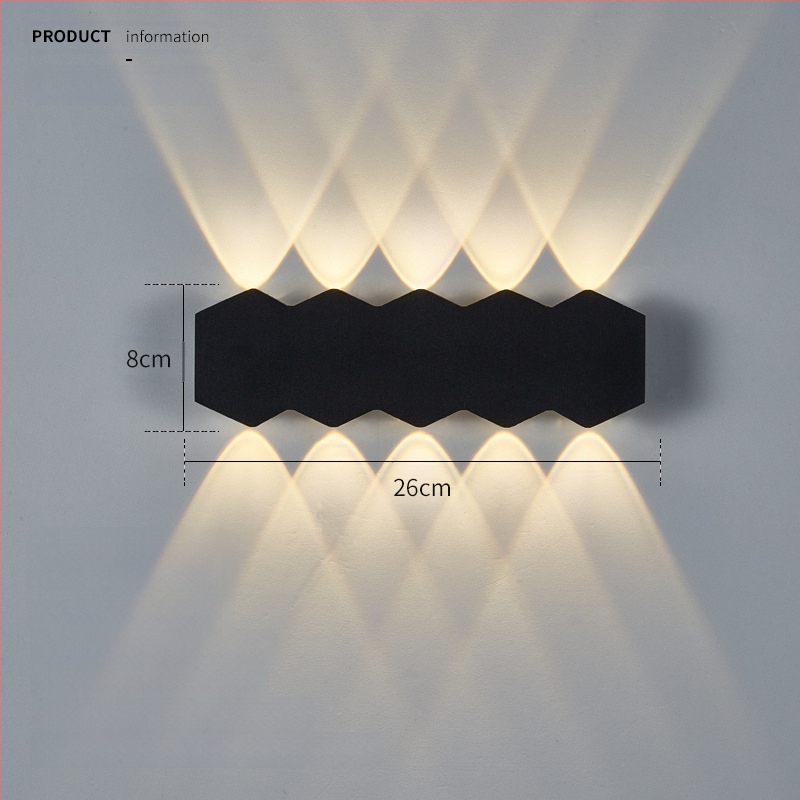 Išorinė LED dviejų galvų sieninė lempa, atspari vandeniui IP65, aliuminio korpusas, 220V, modelis 1083