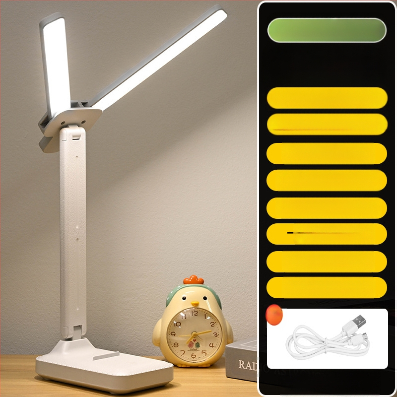 Επιτραπέζια LED λάμπα με ενσωματωμένη μπαταρία, πτυσσόμενη για ανάγνωση, προστασία ματιών, νυχτερινό φως, έλεγχος αφής