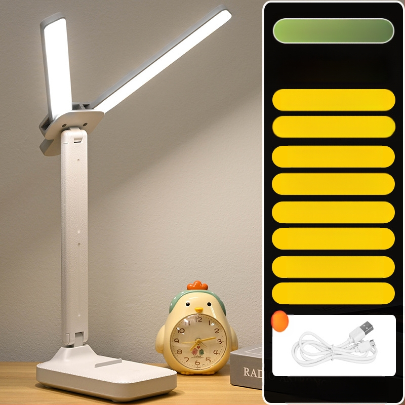 Επιτραπέζια LED λάμπα με ενσωματωμένη μπαταρία, πτυσσόμενη για ανάγνωση, προστασία ματιών, νυχτερινό φως, έλεγχος αφής