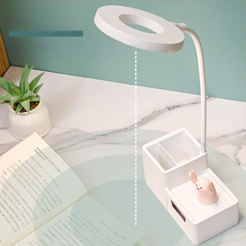 LED λαμπτήρας γραφείου για φοιτητικές εστίες με φωνητικό έλεγχο, φόρτιση USB, αναδιπλούμενος σχεδιασμός με αποθήκευση σε συρτάρι, ενσωματωμένη μπαταρία, CRI ≥95