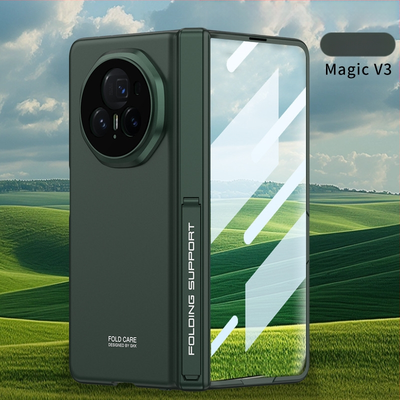 Huawei Honor MagicV3 tālruņa korpuss ar ultra-plānu atbalstu un magnētisko šarnīru, pilns pārklājums, matēts PC materiāls, kritienu aizsardzība