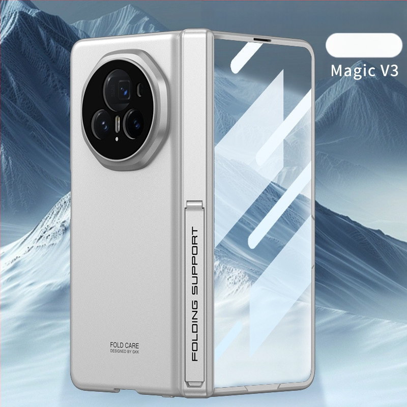 Huawei Honor MagicV3 tālruņa korpuss ar ultra-plānu atbalstu un magnētisko šarnīru, pilns pārklājums, matēts PC materiāls, kritienu aizsardzība