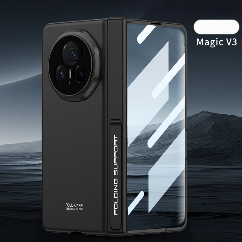 Huawei Honor MagicV3 tālruņa korpuss ar ultra-plānu atbalstu un magnētisko šarnīru, pilns pārklājums, matēts PC materiāls, kritienu aizsardzība