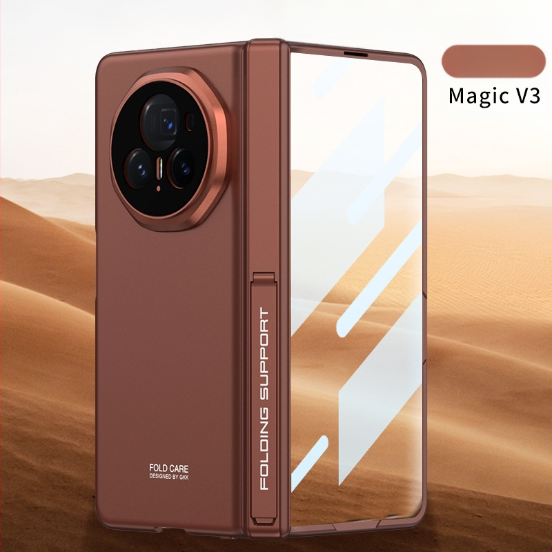 Huawei Honor MagicV3 tālruņa korpuss ar ultra-plānu atbalstu un magnētisko šarnīru, pilns pārklājums, matēts PC materiāls, kritienu aizsardzība